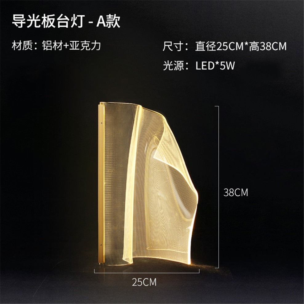 Led Acrylic Light Guide Table Lamp