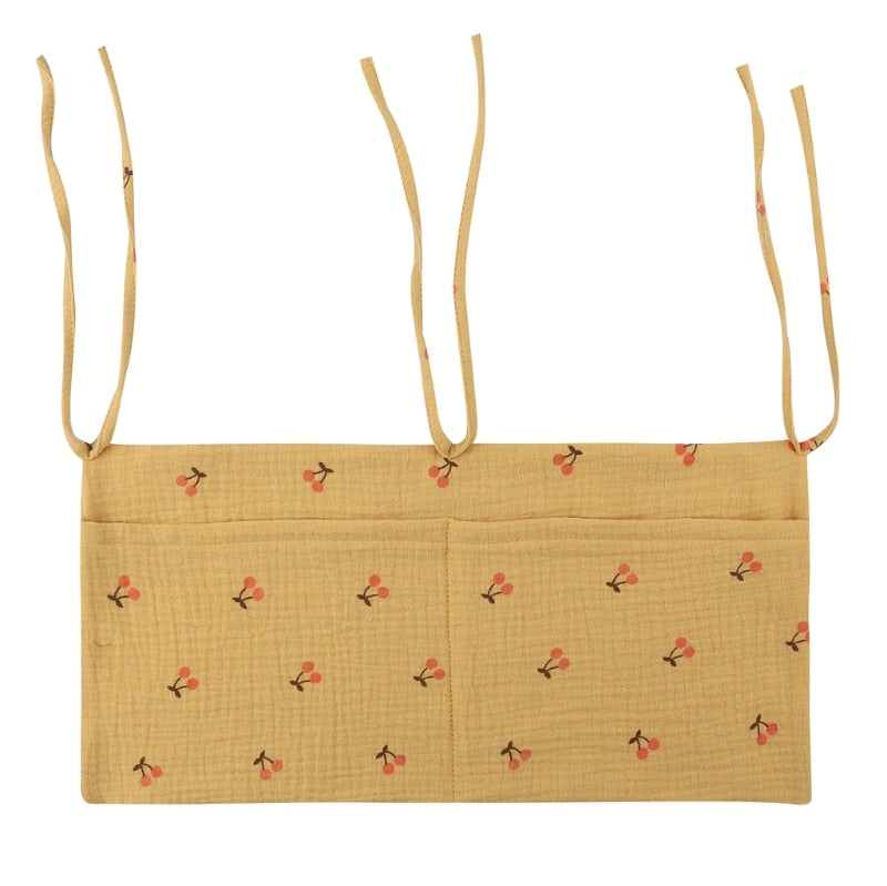 Baby Bed Hanging Storage Bags Cotton Newborn Crib Organizer Toy Diaper Pocket