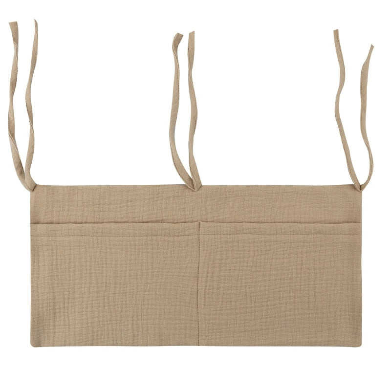 Baby Bed Hanging Storage Bags Cotton Newborn Crib Organizer Toy Diaper Pocket