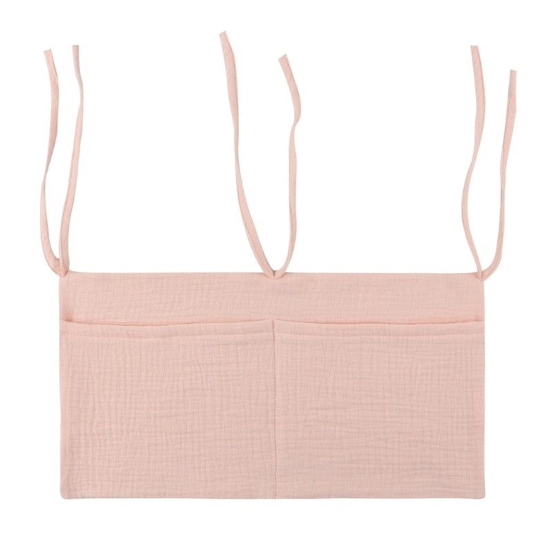 Baby Bed Hanging Storage Bags Cotton Newborn Crib Organizer Toy Diaper Pocket