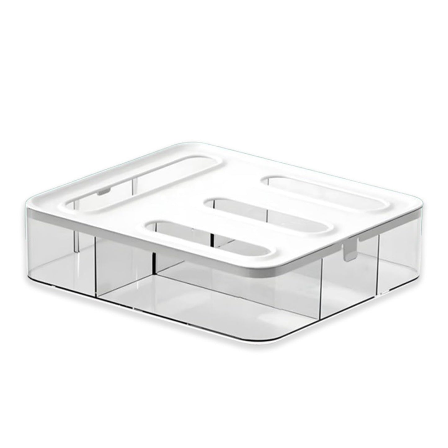 Storage Bag Organizer for Kitchen Ziplock Organizer for Kitchen Drawer – 4 Slot Plastic Storage Baggie Dispenser with Labels, Wall Mount or Drawer Use – Fits Gallon, Quart, Sandwich, Snack Bags