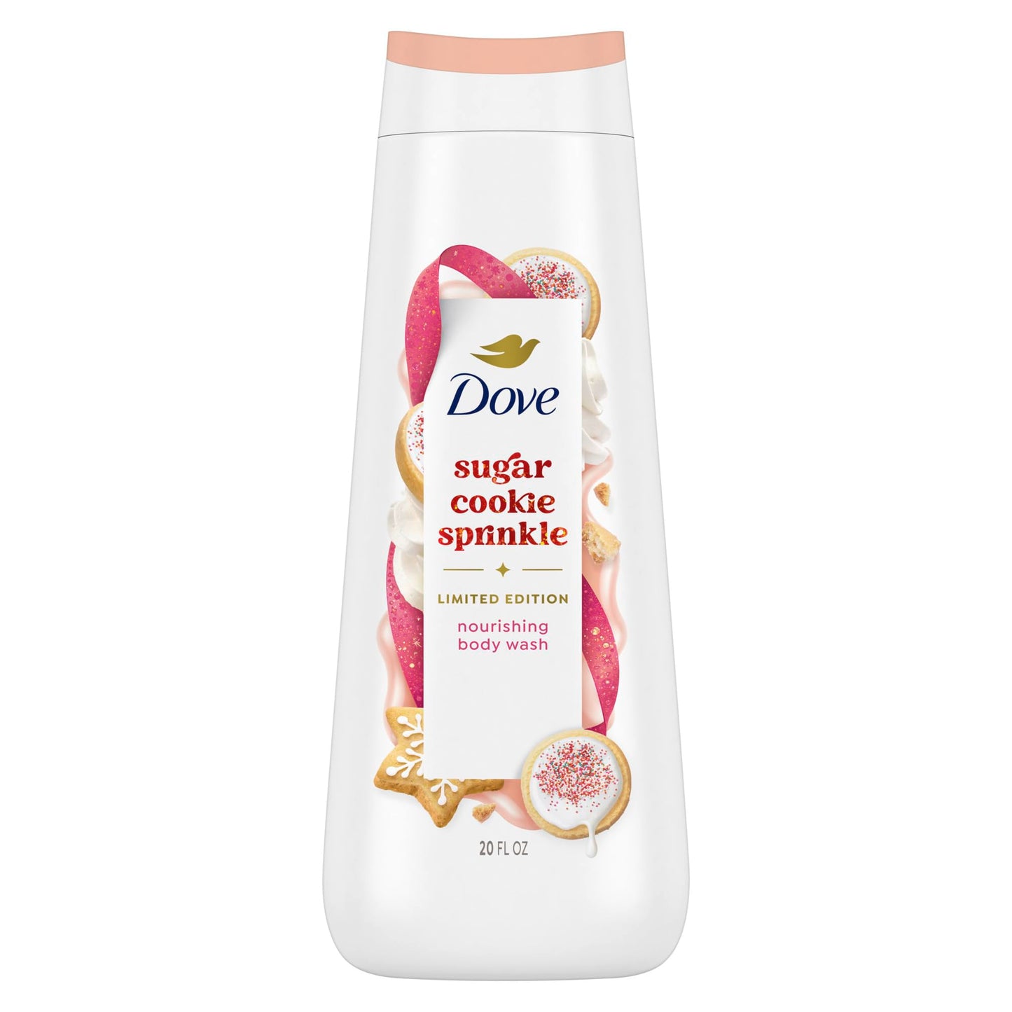 Dove Limited Edition Holiday Treats Body Wash Sugar Cookie Sprinkle for Deep Nourishment 20 ozDove Limited Edition Holiday Treats Body Wash Sugar Cookie Sprinkle for Deep Nourishment 20 oz
