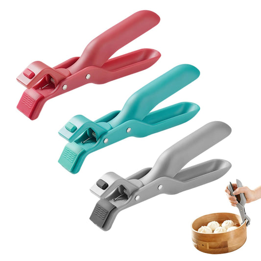 3 Pcs Hot Plate Grippers, 2026 Upgraded Multi Purpose Hot Plate Gripper, Anti-Scald Bowl Dish Grippers for Kitchen (3 Colors-B)