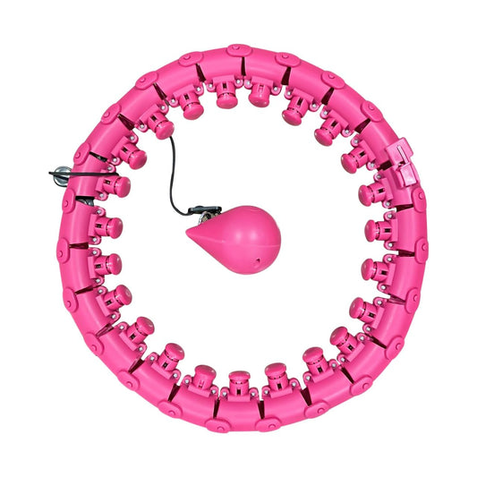 24 Detachable Infinity Hoop Plus Size Weight Loss Hula Hoop, Hola Weight Loss Fitness Hula Hoop Knots Weighted Fitness Adjustable Exercise Hoop with Waist Trimmer for Women