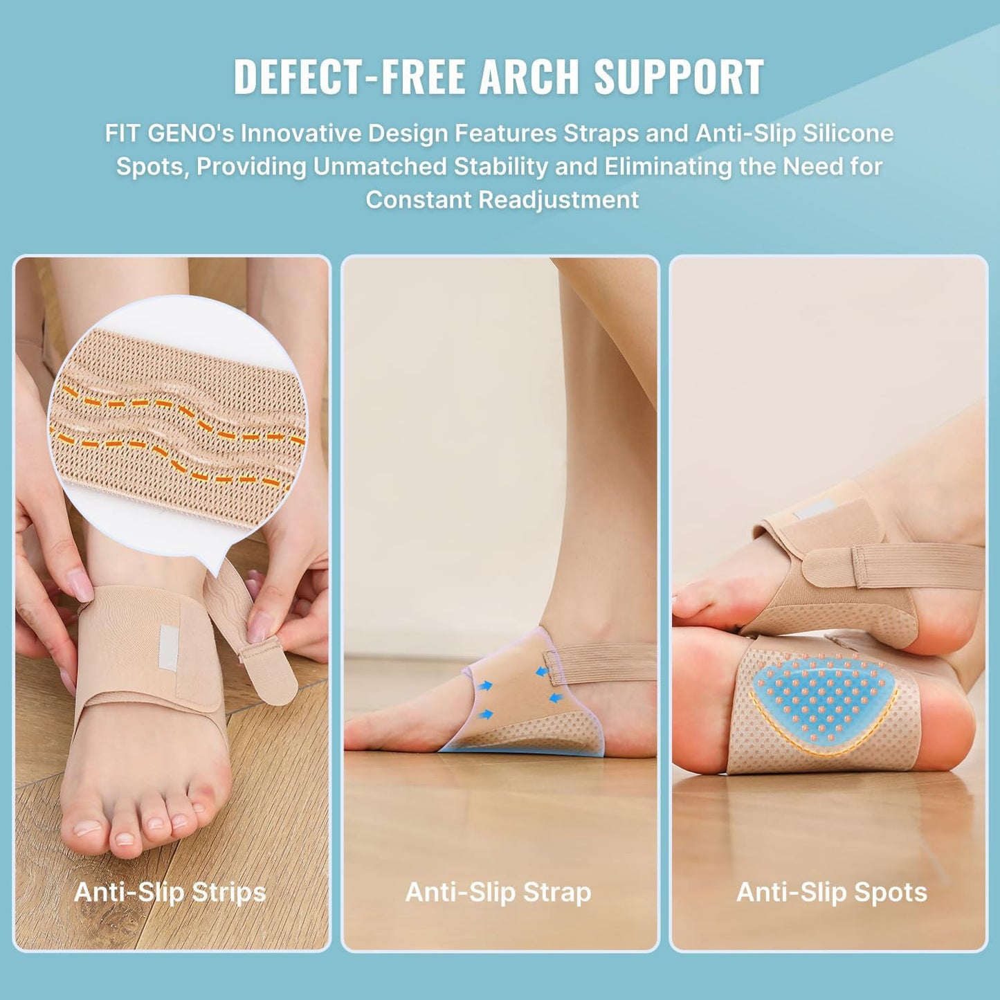 Arch Support Braces Sleeves for Plantar Fasciitis Relief, Arch Sleeves With Gel Pad For Feet, foot arch support for flat