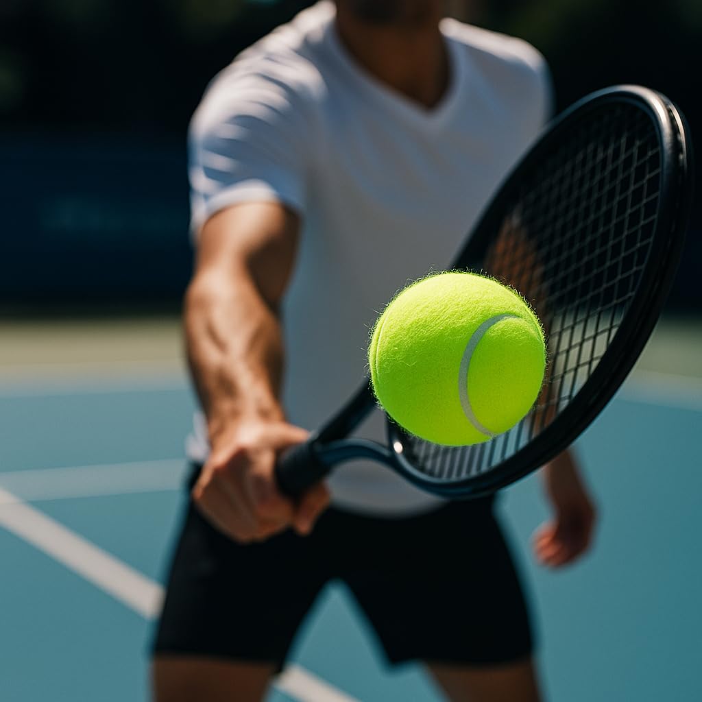 K3M Pressurized Tennis Balls 3 Pack for All Court Use with Durable Felt Exterior and Consistent Bounce Design, Portable Tube for Practice and Everyday Play