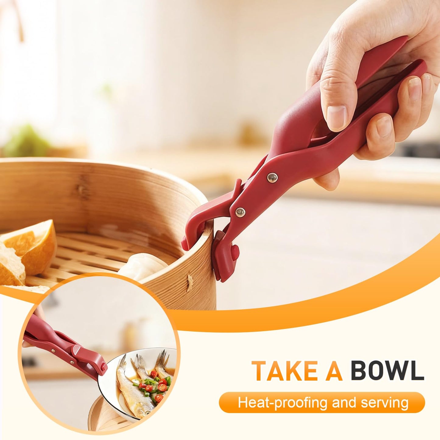 3 Pcs Hot Plate Grippers, 2026 Upgraded Multi Purpose Hot Plate Gripper, Anti-Scald Bowl Dish Grippers for Kitchen (3 Colors-B)