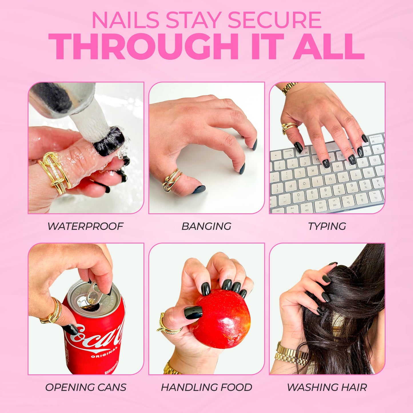 LUXXI Super Strong Brush On Nail Glue for Press On Nails | Best Extra Strength Nail Glue for Long Lasting Extended Wear for Press-Ons, Nail Tips & Acrylic Nails