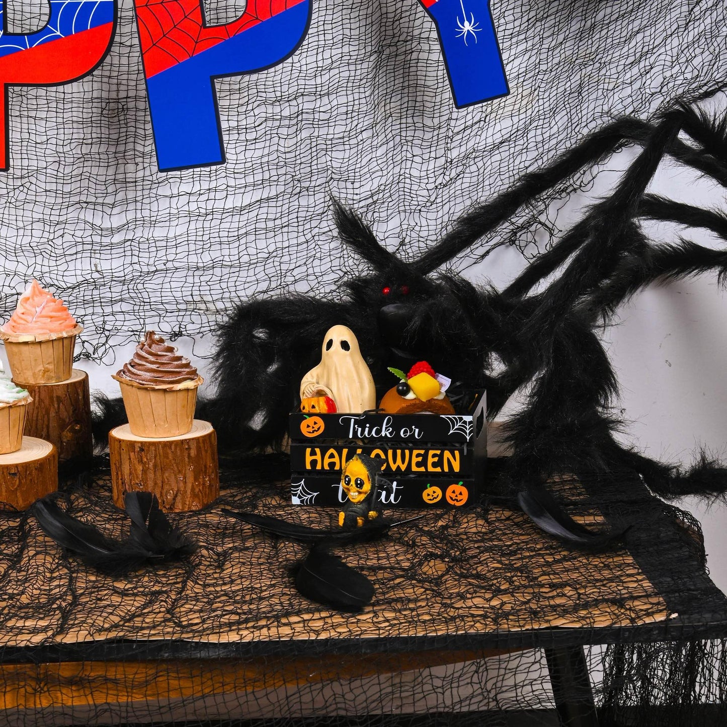 6 Pack Black Halloween Creepy Cloth 30x72 Inch - Halloween Gauze Fabric Cheesecloth for Haunted House, Indoor Outdoor Yard Decor, Party Supplies