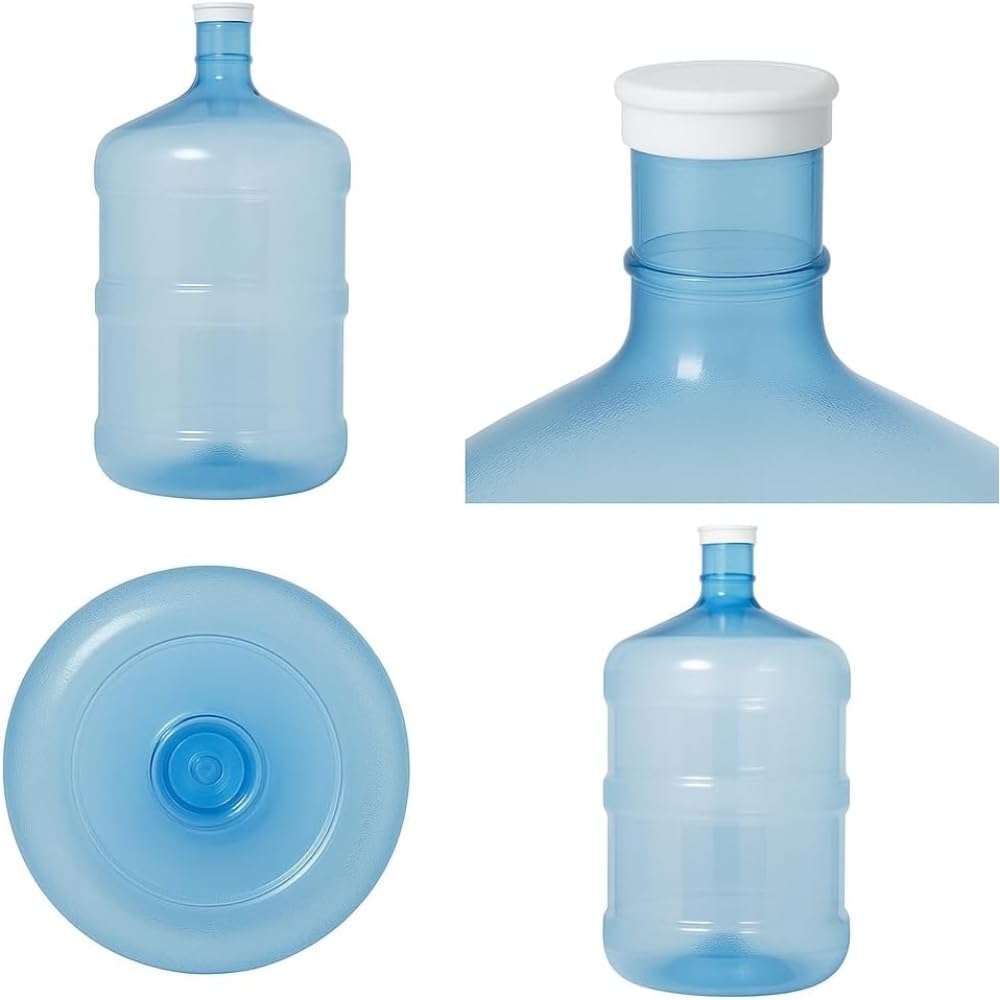 5 Gallon Water Bottle – BPA Free Durable Plastic Jug with Easy Grip Handle, Reusable Container for Top and Bottom Load Water Dispensers, Storage & Home Use