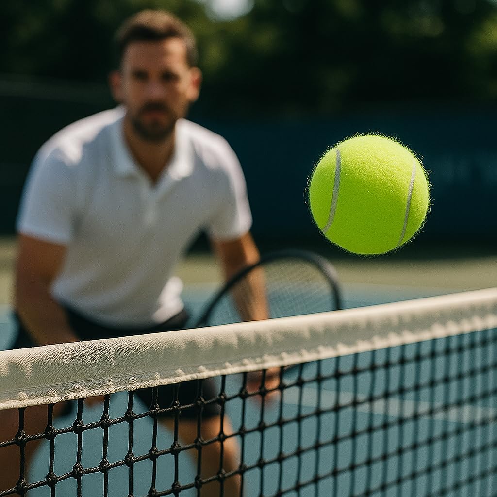 K3M Pressurized Tennis Balls 3 Pack for All Court Use with Durable Felt Exterior and Consistent Bounce Design, Portable Tube for Practice and Everyday Play