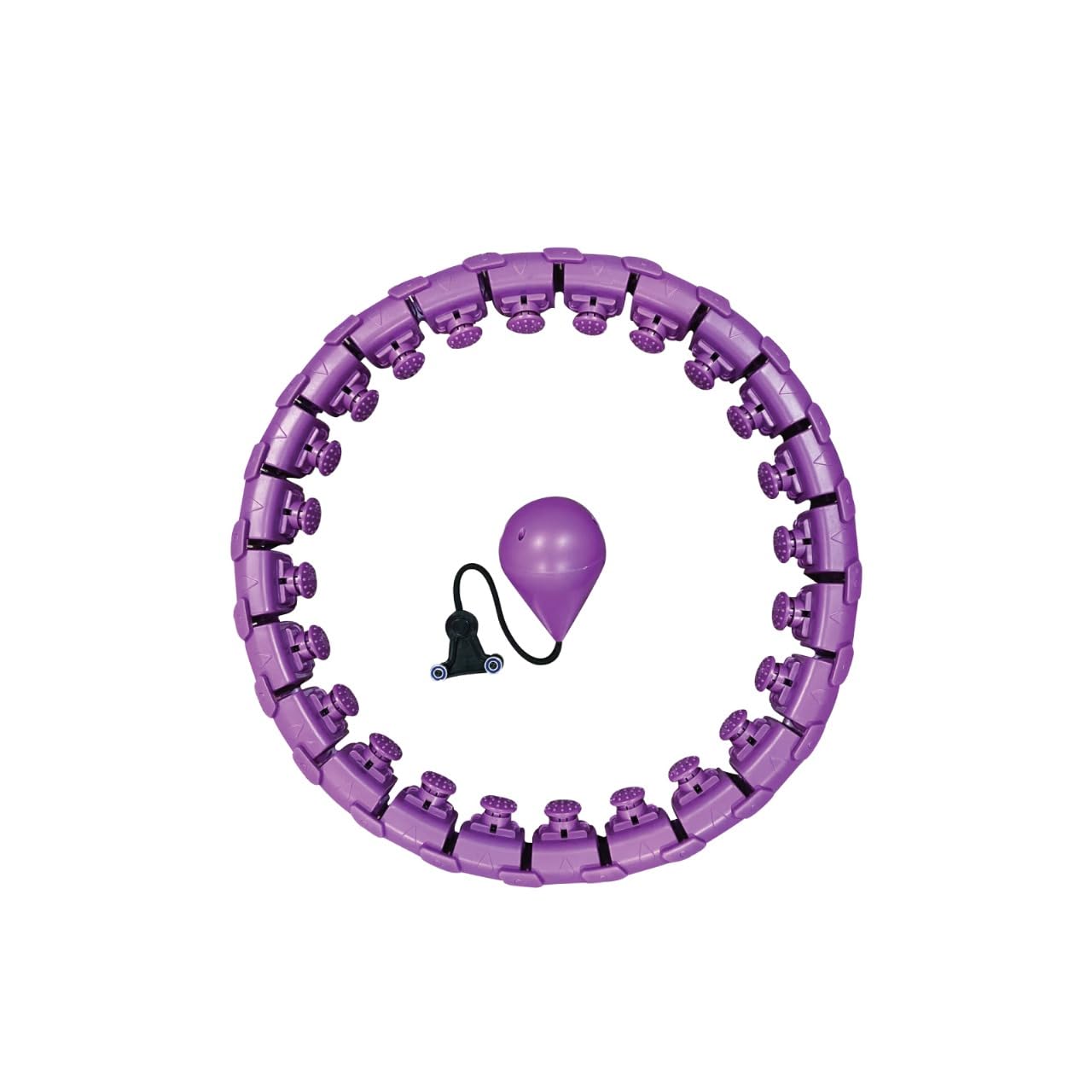 Purple Weighted Infinity Fitness Hoop for Adult Weight Loss Exercise Fit Hoop Suitable for Women and Beginners Smart Hula Hoop 24 Detachable Knots Weighted Fitness Hoops