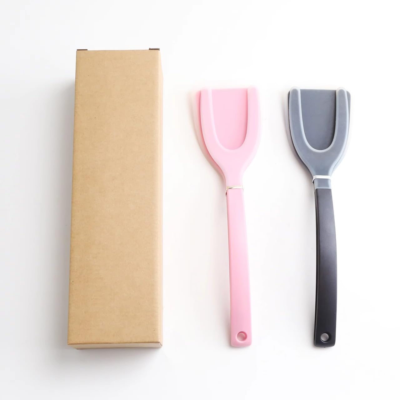 Silicone Kitchen Spatula Tong (Set of 2) – Heat Resistant 2-in-1 Grip & Flip Non-Stick Cooking Tongs for Pancakes, Fish, Eggs, and More – Kitchen Tool Set (Black + Red)