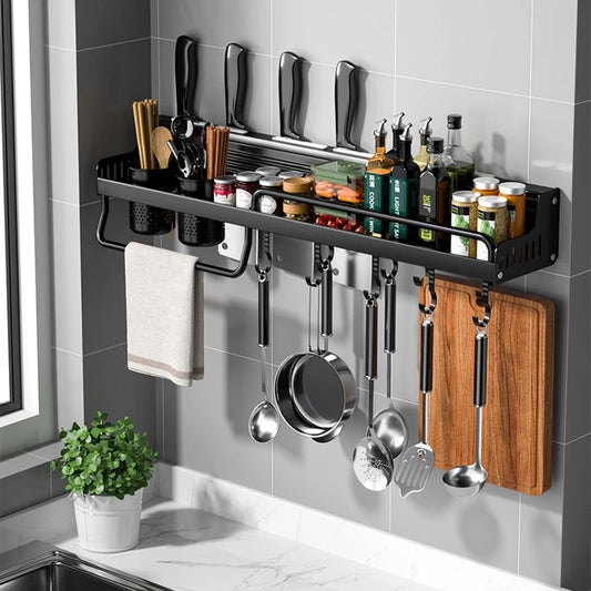 Multifunctional Storage Rack Punch-free Knife Holder Spoon Hanging Rack